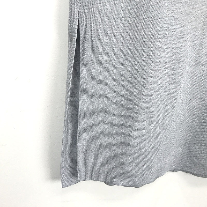 Forever New Sleeveless Bodycon Baby Blue Knit Slit Dress Ladies Size AU 8 - Image 3