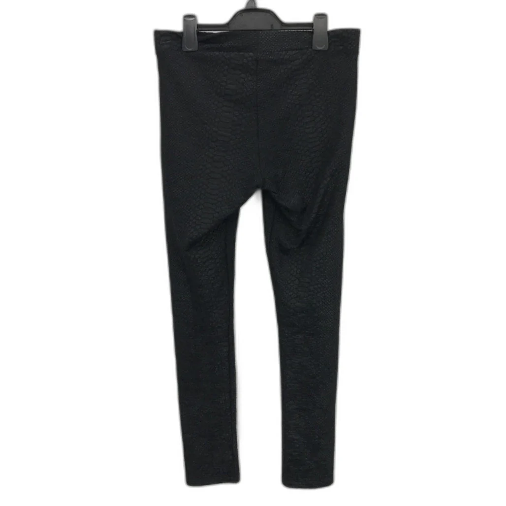 H&M Divided Black Waffle Textured Stretch Legging Pants Ladies Size M - Image 4