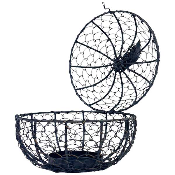 Handcrafted Intricate Wire Apple Tealight Holder with Antique Brass Finish 17x18 cm NEW - Image 6
