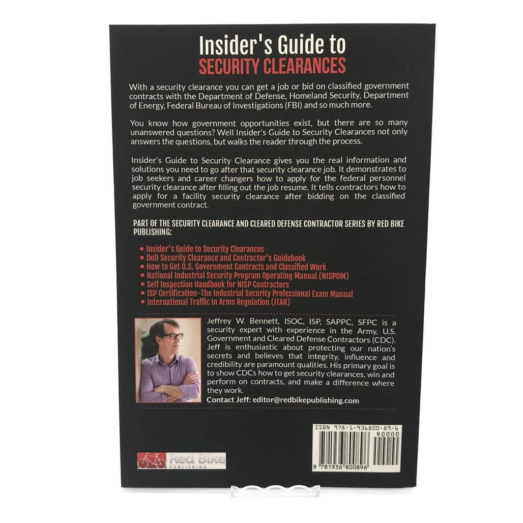 Insider's Guide to Security Clearances by Jeffrey W.Bennett Paperback NEW - Image 2