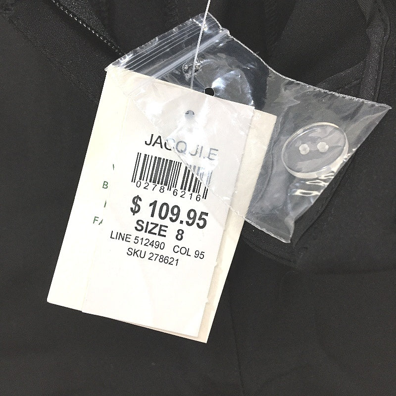 Jacqui E Black Capri 3/4 Basic Minimalist Pants Ladies Size 8 NEW - Image 5