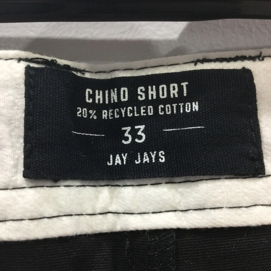 Jay Jays Black Dotted Pattern Chino Stretch Slim Zip-Up Shorts Mens Size 33 NEW - Image 5