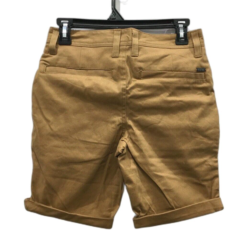 Jay Jays Coffee Brown Zip-Up Button Closure Chino Shorts Mens Size 26 NEW - Image 2