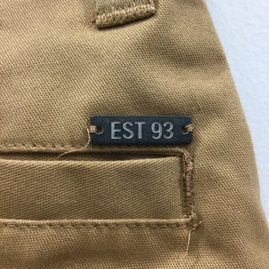 Jay Jays Coffee Brown Zip-Up Button Closure Chino Shorts Mens Size 26 NEW - Image 3