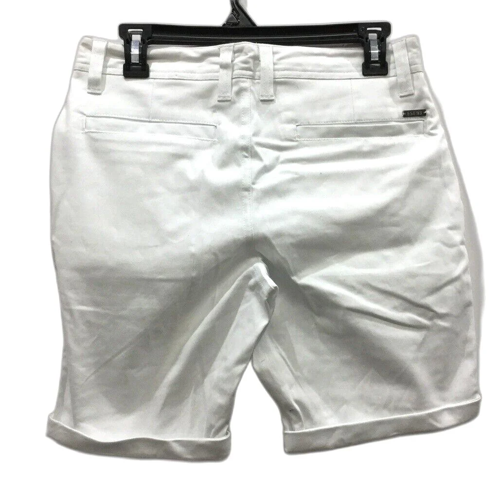 Jay Jays White Zip-Up Button Closure Chino Slim Stretch Shorts Mens Size 28 NEW - Image 2