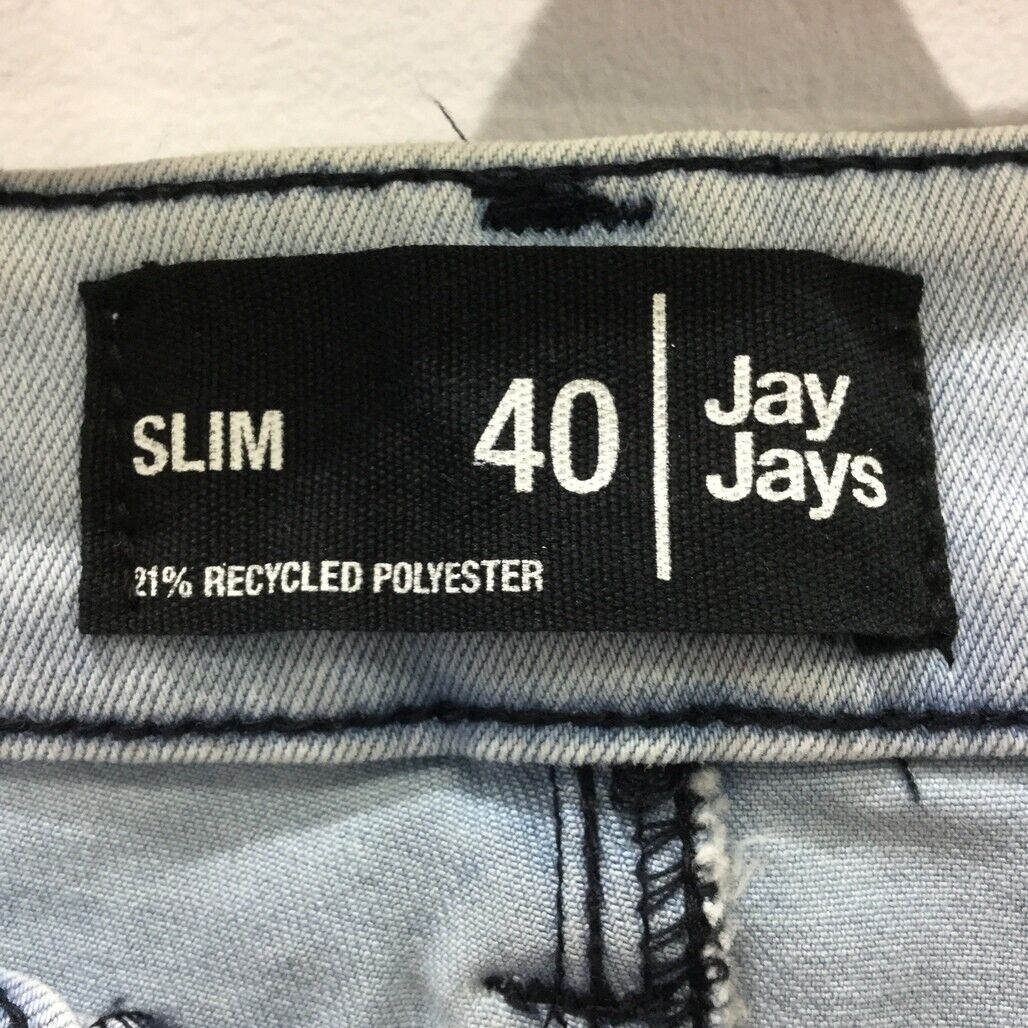 JayJays Blue Slim Button Recycled Polyester Zip-Up Shorts Mens Size 40 NEW - Image 6