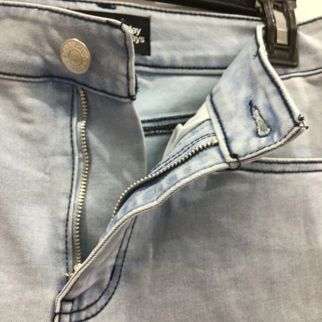 JayJays Blue Slim Zip-Up Button Pocket Recycled Polyester Shorts Mens Sz 28 NEW - Image 4