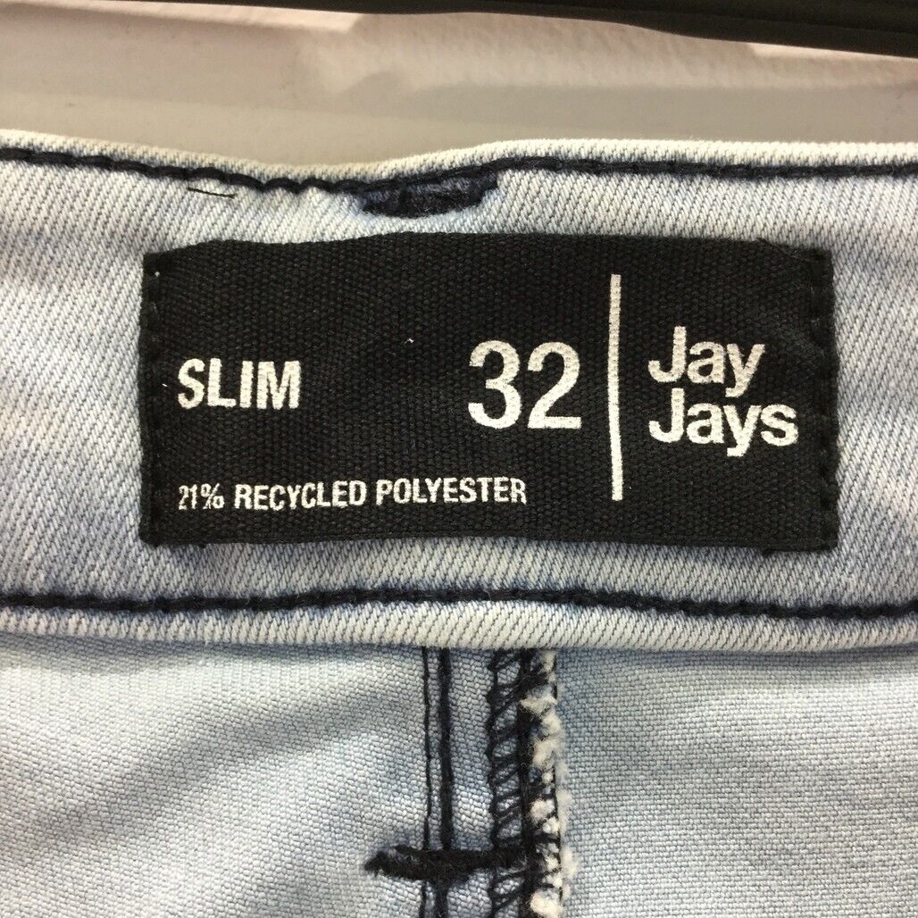 JayJays Blue Slim Zip-Up Button Recycled Polyester Shorts Mens Size 32 NEW - Image 5