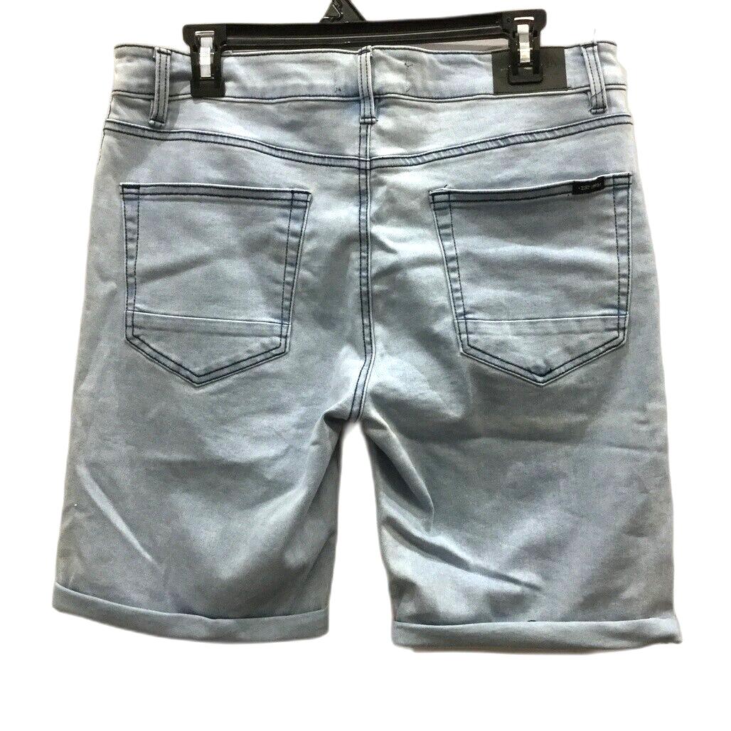 JayJays Blue Slim Zip-Up Button Recycled Polyester Shorts Mens Size 33 NEW - Image 3