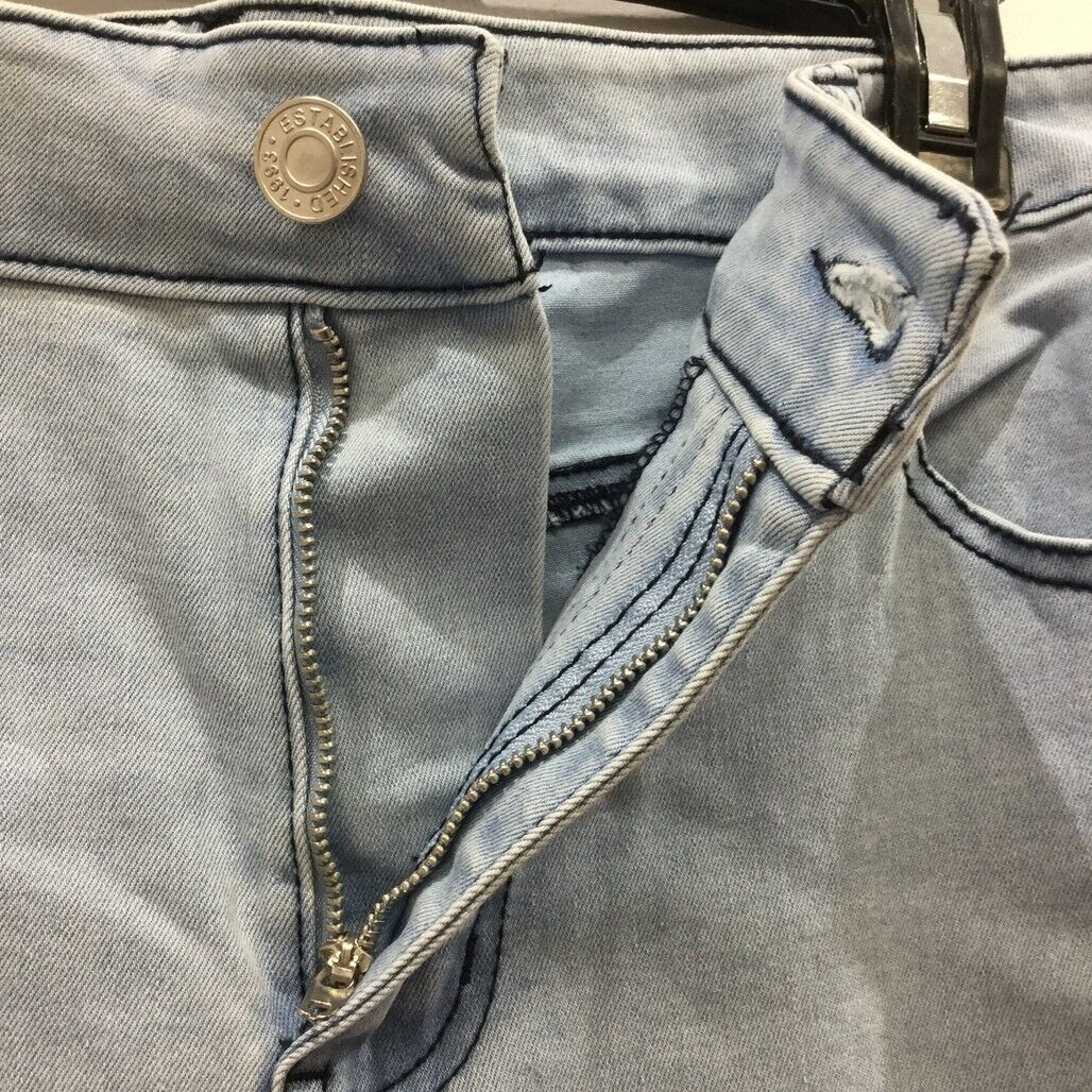 JayJays Blue Slim Zip-Up Button Recycled Polyester Shorts Mens Size 33 NEW - Image 4