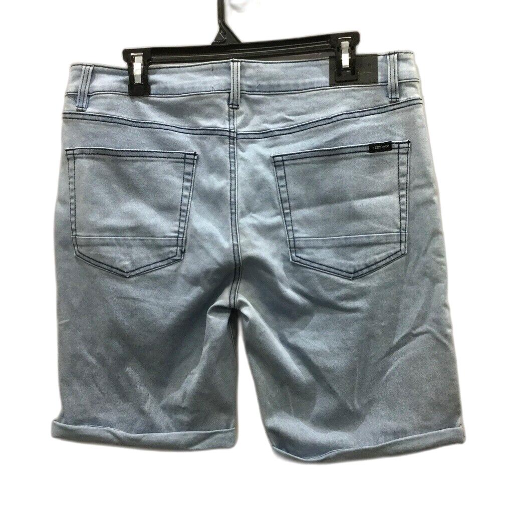 JayJays Blue Slim Zip-Up Button Recycled Polyester Shorts Mens Size 34 NEW - Image 2