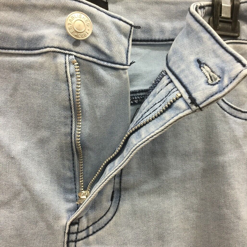 JayJays Blue Slim Zip-Up Button Recycled Polyester Shorts Mens Size 34 NEW - Image 4