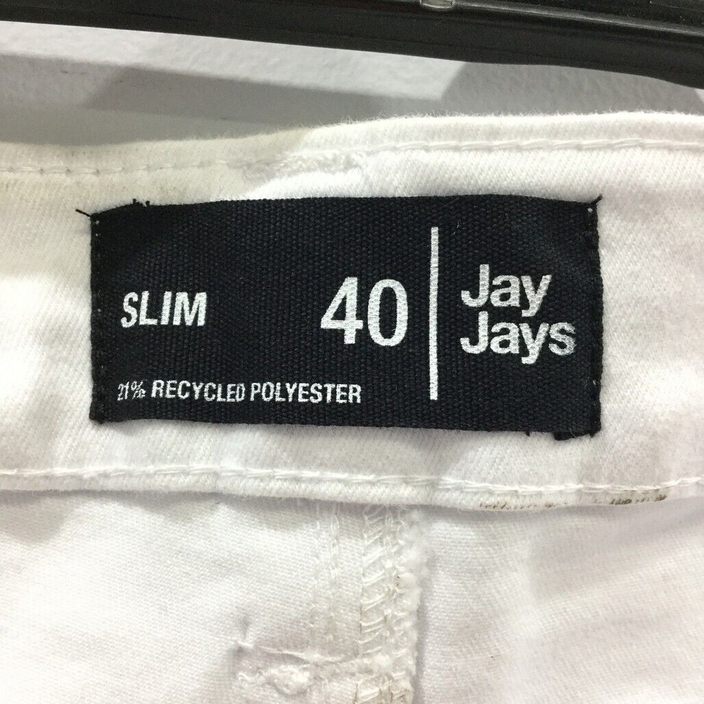 JayJays White Slim Fit Zip-Up Pocketed Buttoned Shorts Mens Size 40 NEW - Image 5