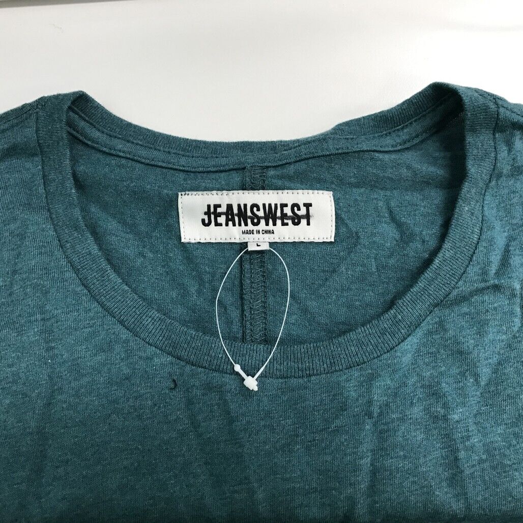 Jeanswest Fin Premium Basic S/Sleeve Jade Marle Green T-Shirt Mens Sz Large NEW - Image 5