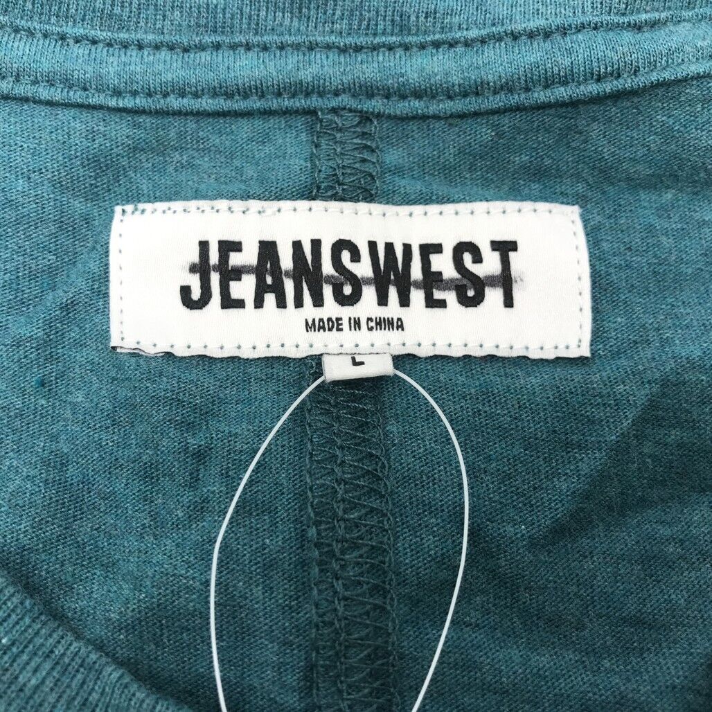 Jeanswest Fin Premium Basic S/Sleeve Jade Marle Green T-Shirt Mens Sz Large NEW - Image 6