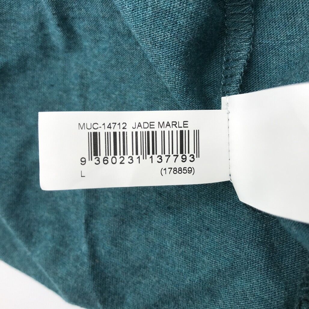 Jeanswest Fin Premium Basic S/Sleeve Jade Marle Green T-Shirt Mens Sz Large NEW - Image 7