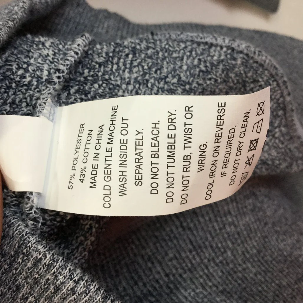 Jeanswest Grey/ Blue Soft Knit Hoodie Unisex Size Large NEW - Image 4