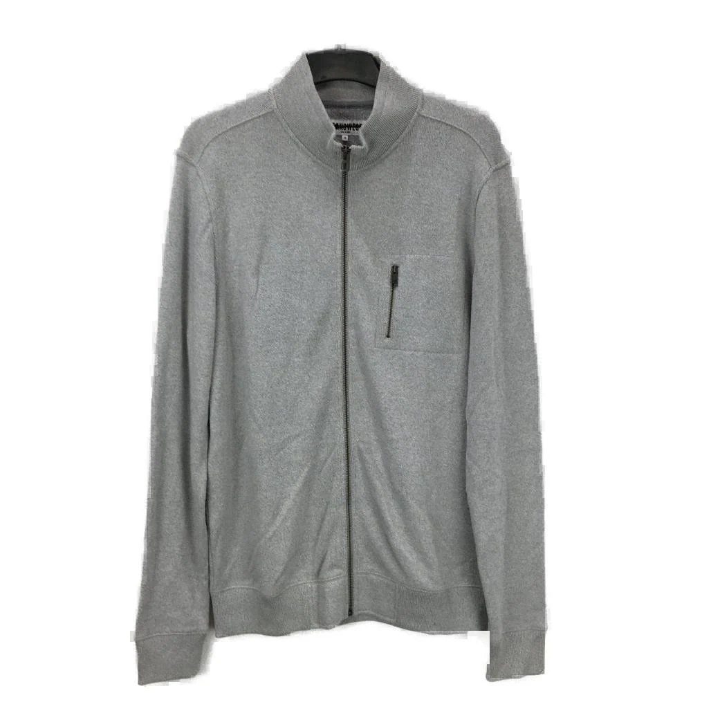 Jeanswest Grey Knit Zip Thru Front Chest Pocket Jacket Mens Size Medium NEW