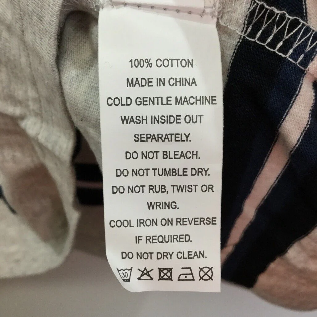 Jeanswest Grey w/ Navy & White Stripes Short Sleeve T-Shirt Mens Sz L NEW - Image 4