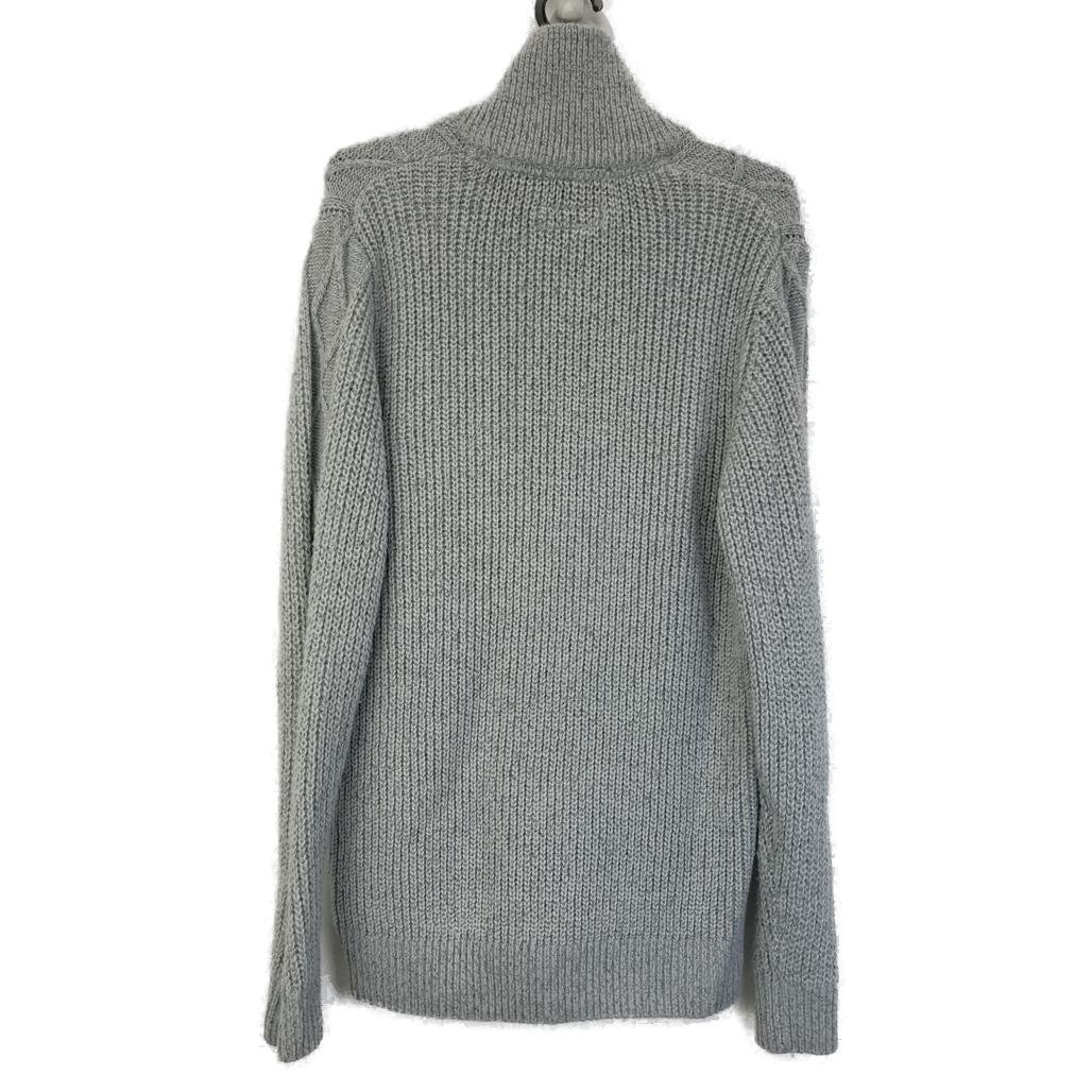 Jeanswest Mens Light Marle Pollock Zip Cable Knit Zip Sweater Size L NEW - Image 2