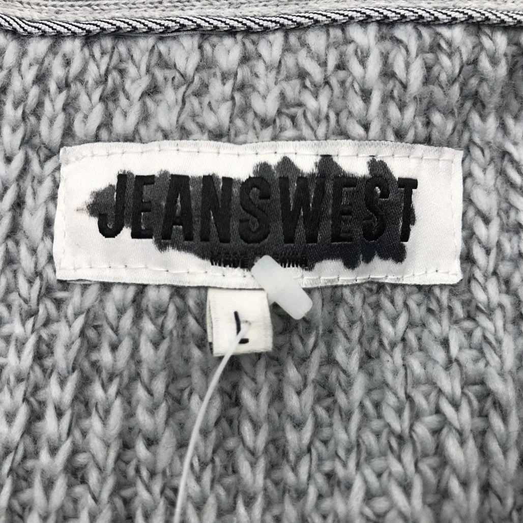 Jeanswest Mens Light Marle Pollock Zip Cable Knit Zip Sweater Size L NEW - Image 3