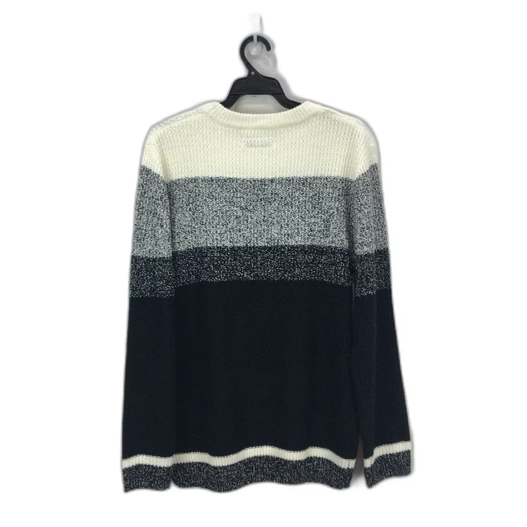 Jeanswest Mens Textured Soft Knit Navy Blue Striped Jumper Size M NEW - Image 2