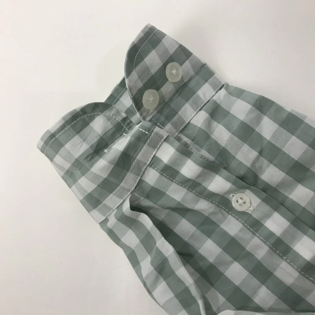 Jeanswest Mint Green & White Checkered Long Sleeve Button Up Shirt Mens Size L NEW - Image 6