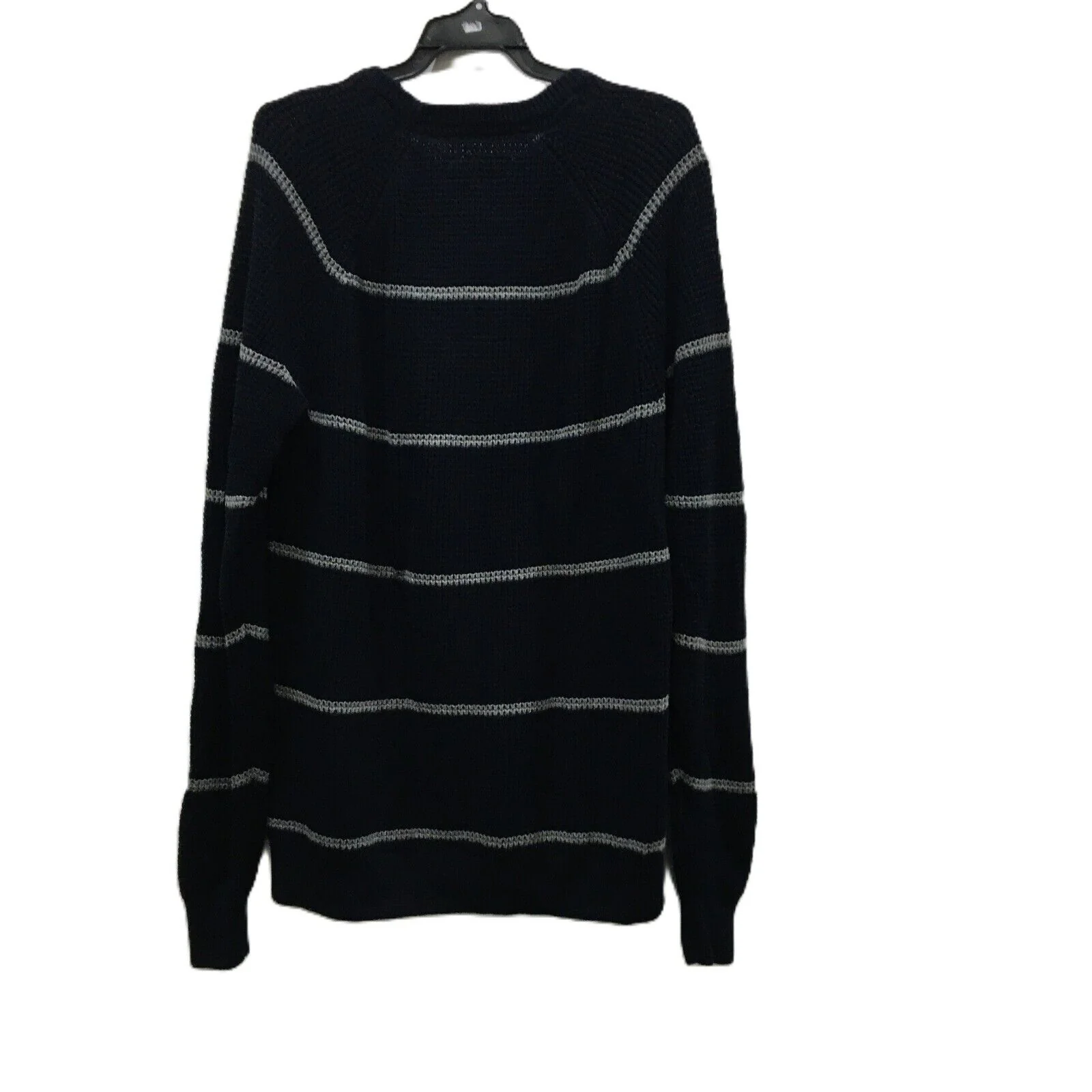 Jeanswest Navy Blue Knitted Striped Casual Comfortable Men Jumper Size L New - Image 3