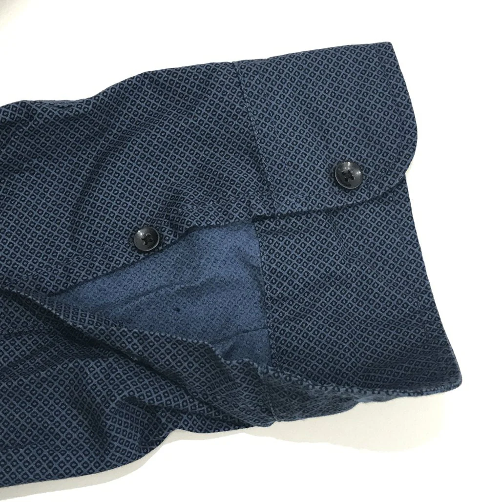 Jeanswest Navy Blue Patterned Button Up Shirt Long Sleeve Mens Size L NEW - Image 7
