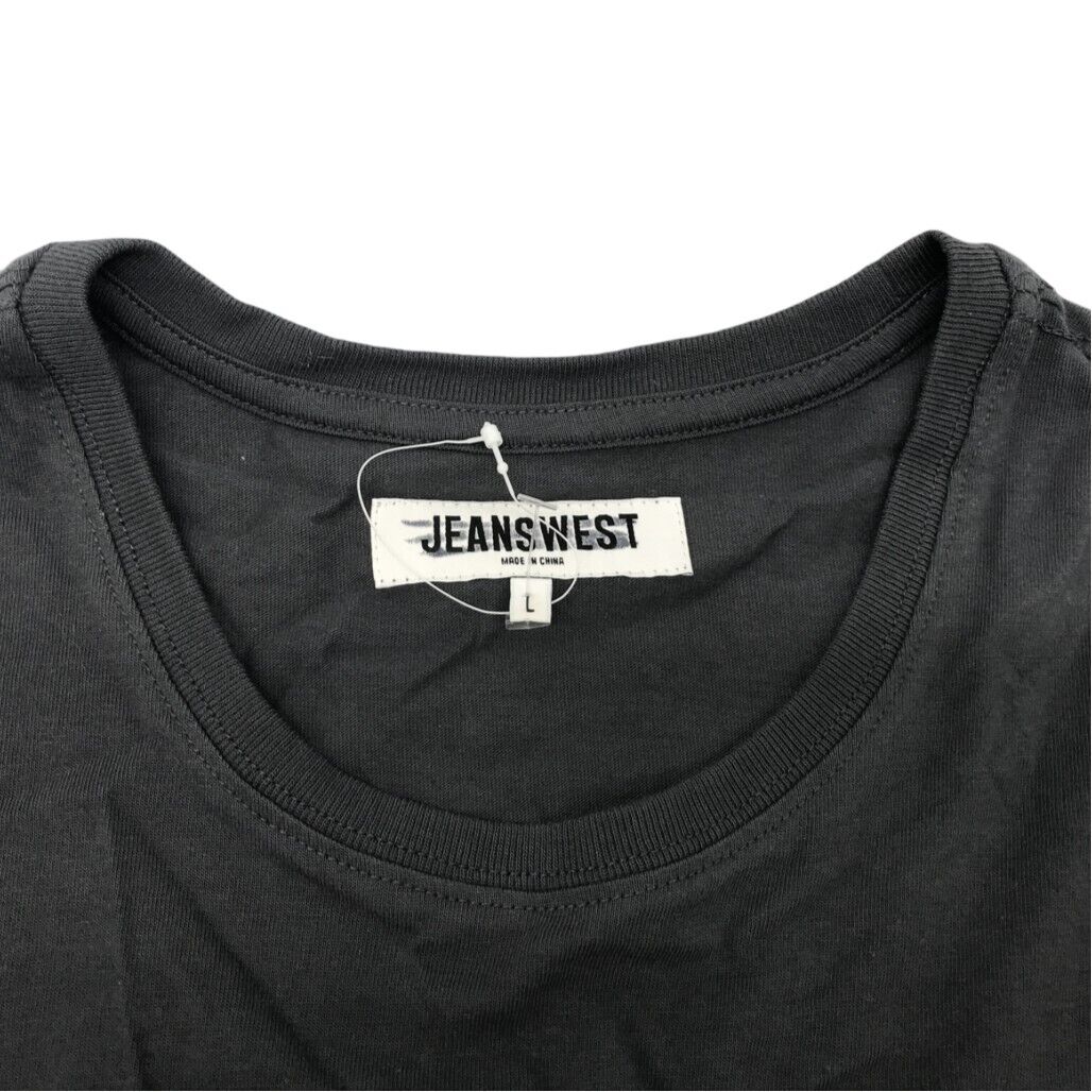 Jeanswest S/Sleeve Ace Graphic Print Black Cotton T-shirt Mens Size Large NEW - Image 4