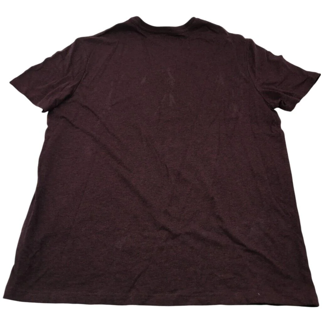 Jeanswest S/Sleeve Block Graphic Print Maroon Cotton Tee Mens Size Large NEW - Image 2