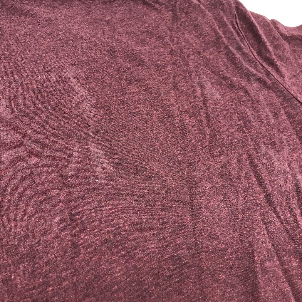 Jeanswest S/Sleeve Block Graphic Print Maroon Cotton Tee Mens Size Large NEW - Image 6