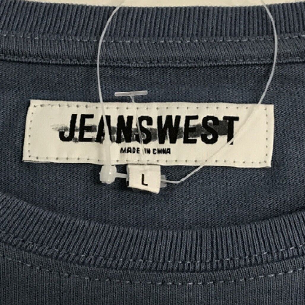 Jeanswest S/Sleeve Hutchings Graphic Print Blue Cotton Tee Mens Size Large NEW - Image 5