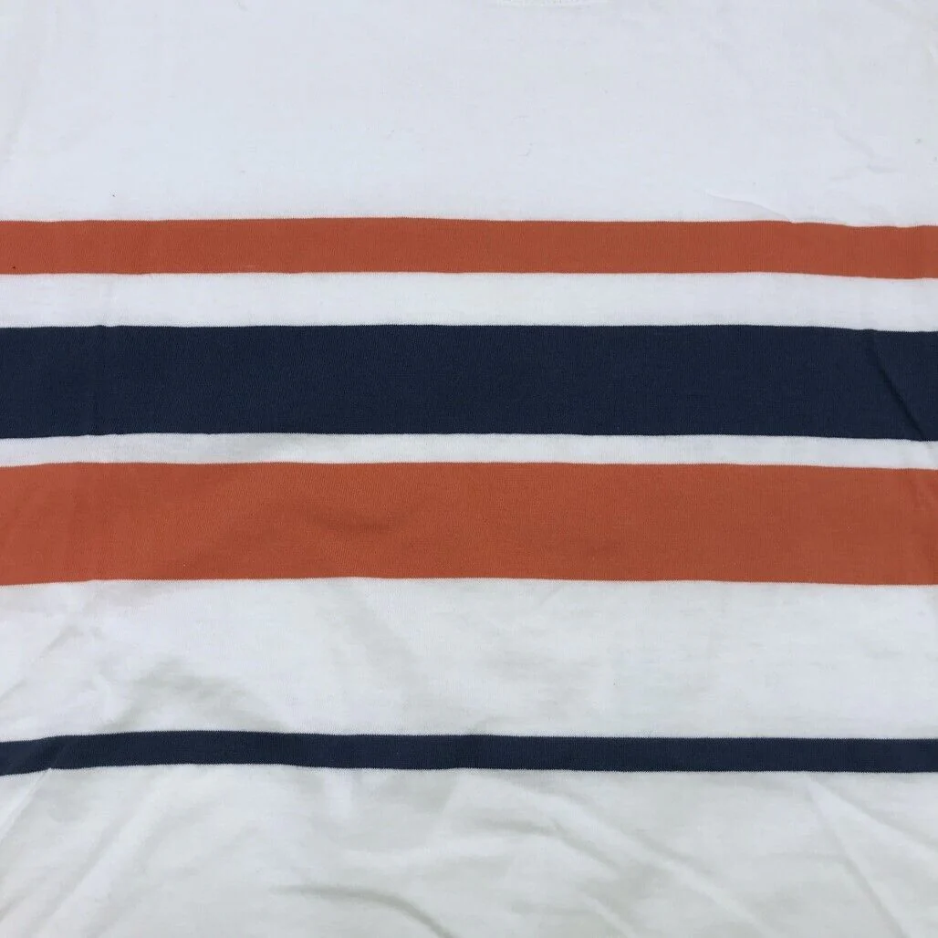Jeanswest S/Sleeve Milo Stripe Print White Cotton T-shirt Mens Size Large NEW - Image 3