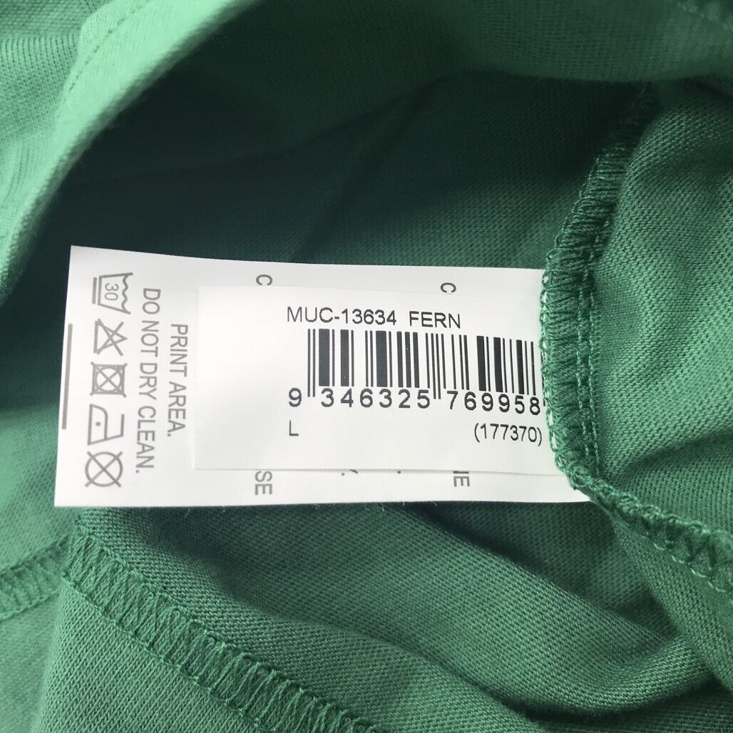 JEANSWEST S/Sleeve Seb Graphic Print Green Cotton T-Shirt Mens Size Large NEW - Image 7