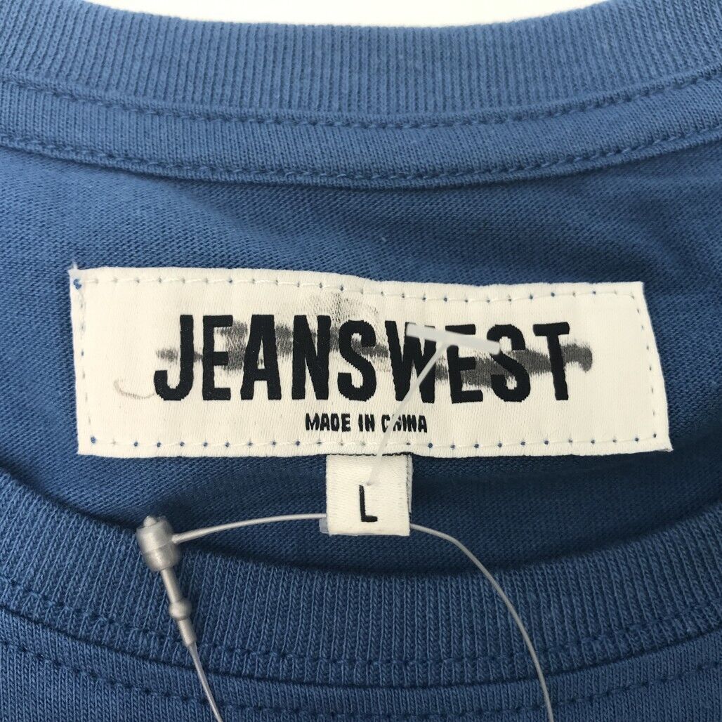 JEANSWEST S/Sleeve Tucker Graphic Print Blue Cotton T-Shirt Mens Size Large NEW - Image 5