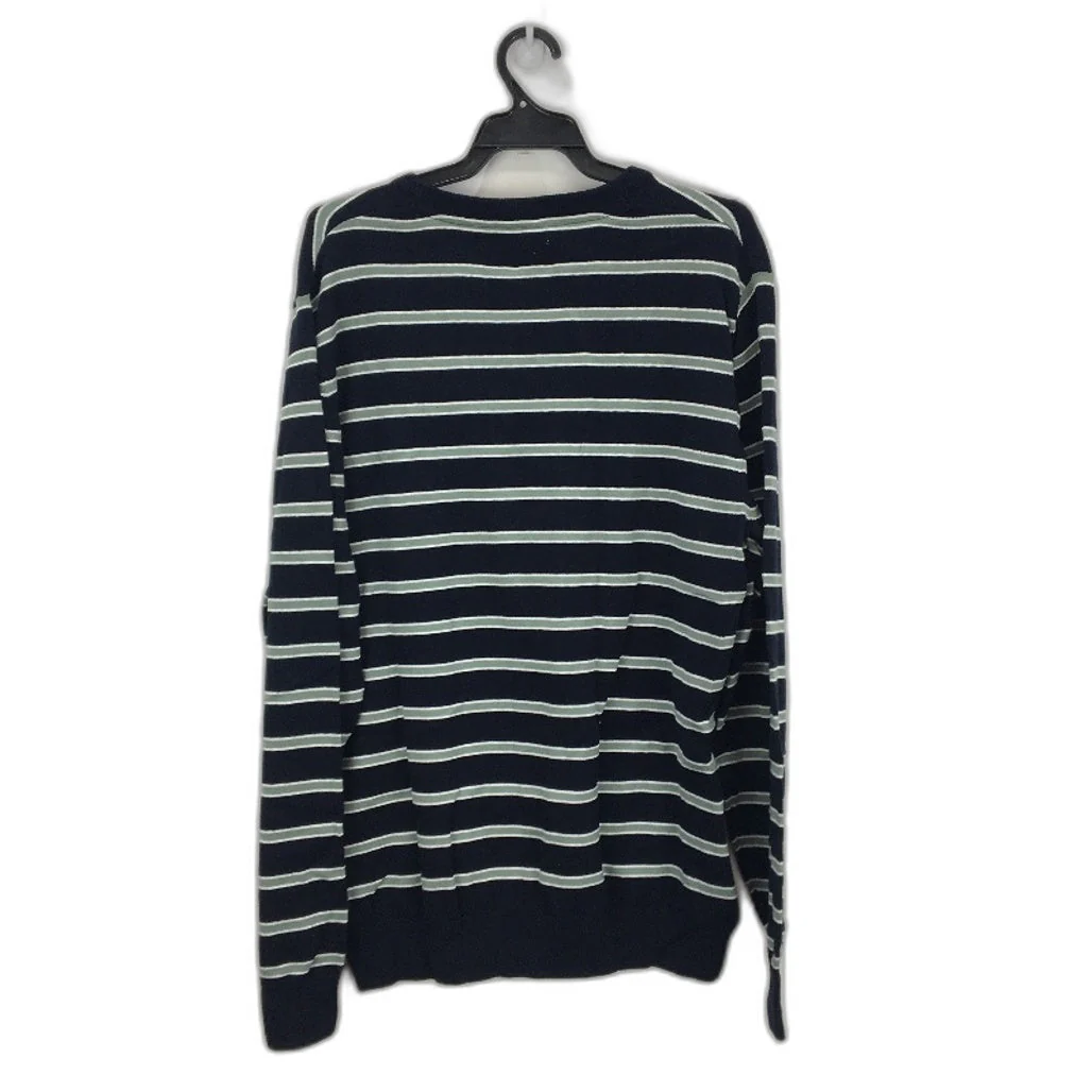 Jeanwest Mens Striped 100 Cotton Black & Green Long Sleeve Jumper Size L NEW - Image 2