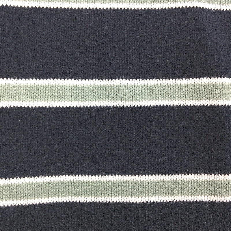 Jeanwest Mens Striped 100 Cotton Black & Green Long Sleeve Jumper Size L NEW - Image 3