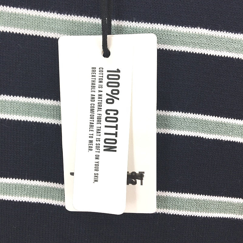 Jeanwest Mens Striped 100 Cotton Black & Green Long Sleeve Jumper Size L NEW - Image 4