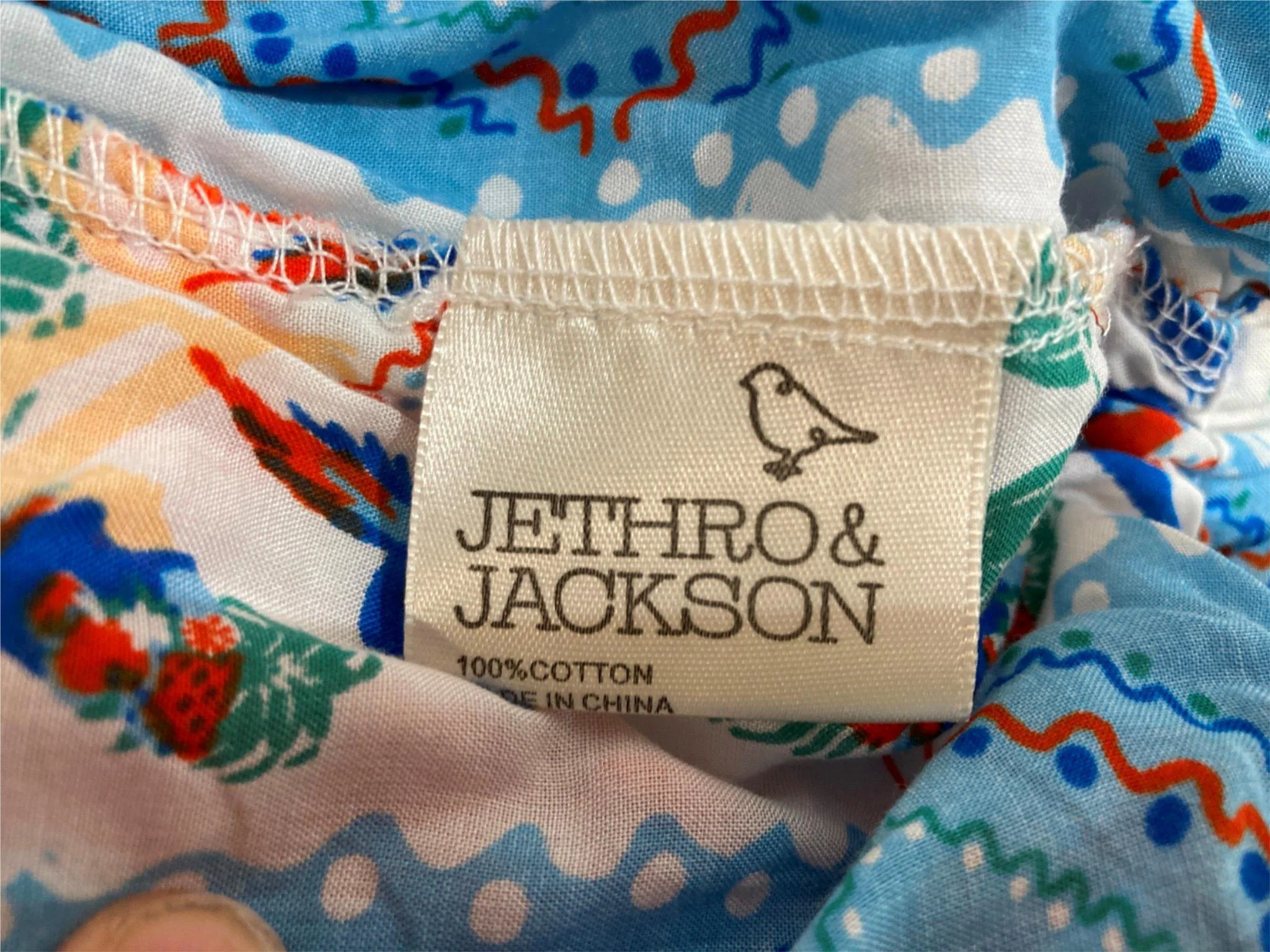 Jethro & Jackson Tropical Birds Sleep Shorts Blue Ladies Sz 8 - Image 4