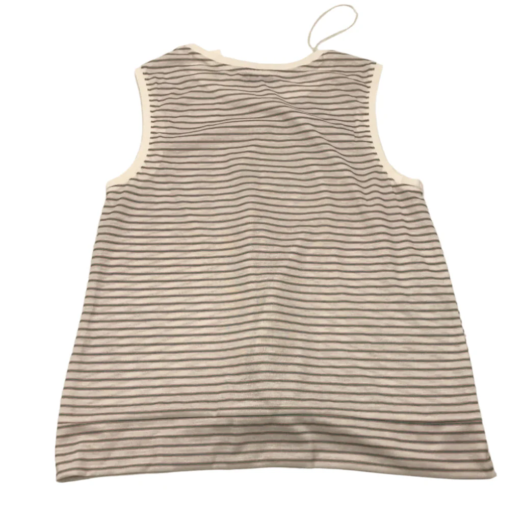 Just Jeans Green & White Stripe Knotted Waist Singlet Top Ladies Size M NEW - Image 2
