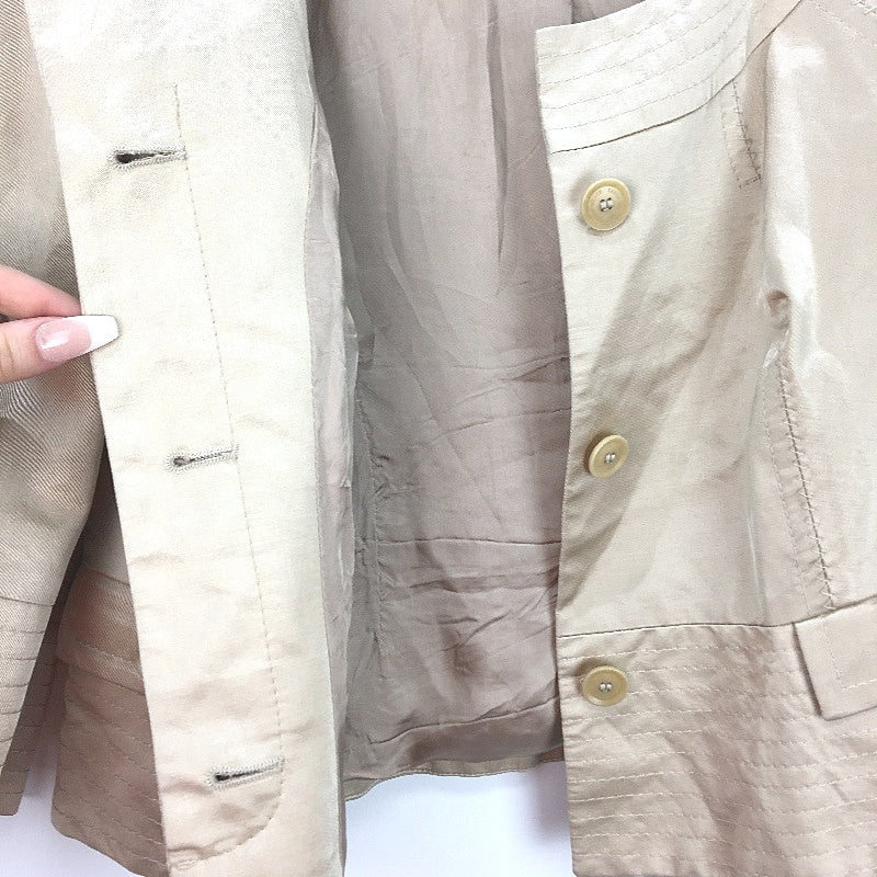 Karen Millen Beige Tan Cropped Coat Blazer Ladies Size UK12 NEW - Image 6