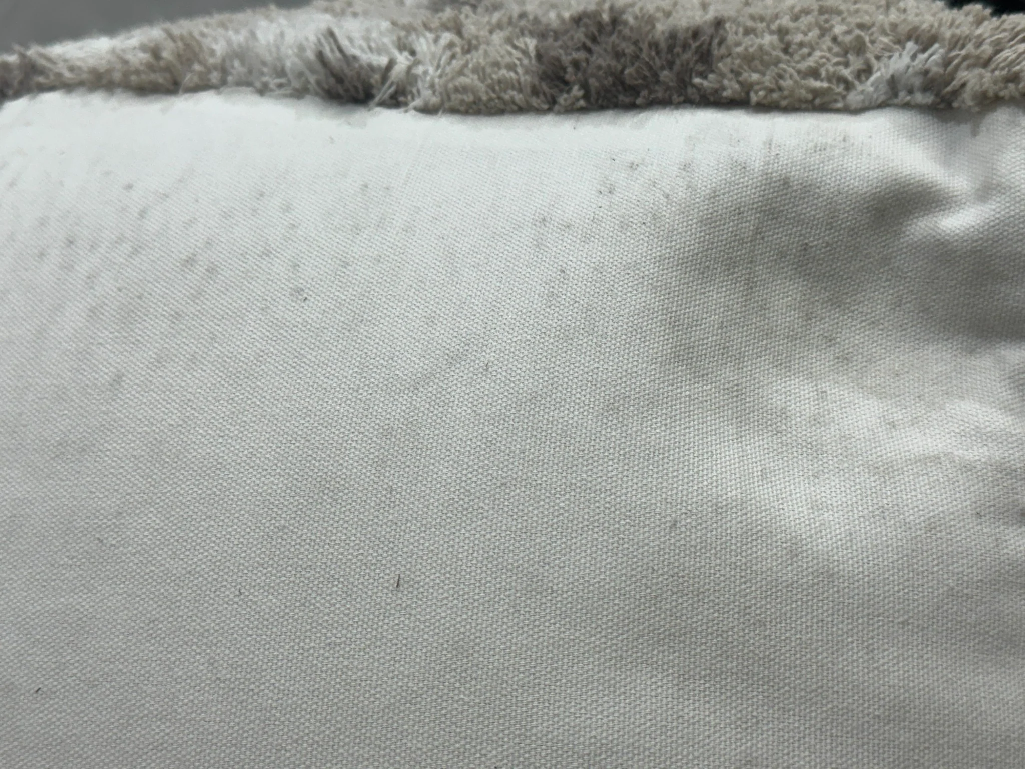 Kirkton House Cotton Blend Neutral Toned Patterned Tufted Ottoman NEW - Image 5
