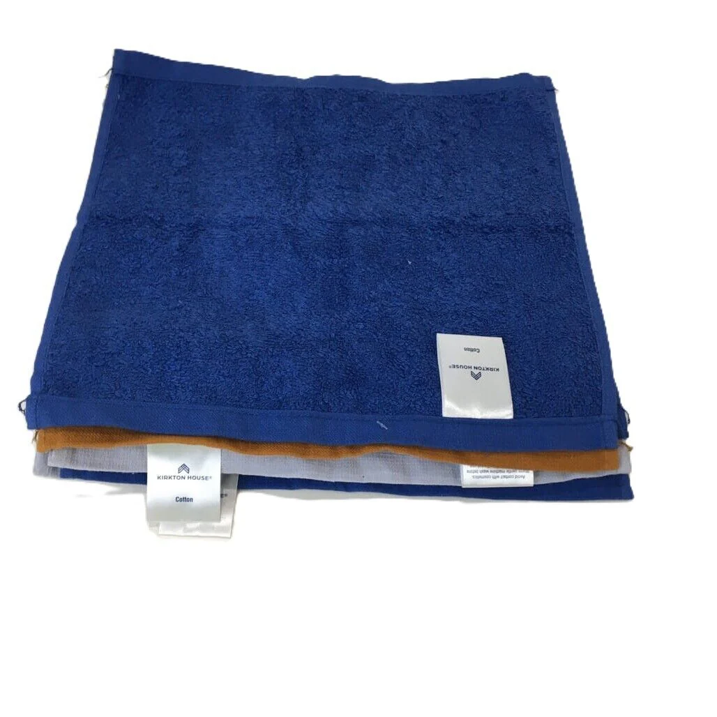 Kirkton House Hand Cotton Towels Set of 10 Assorted Colours 29x29cm NEW - Image 3