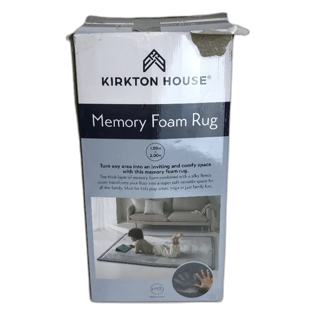 Kirkton House Memory Foam Soft Grey Floor Rug 1.5 x 2m NEW - Image 6