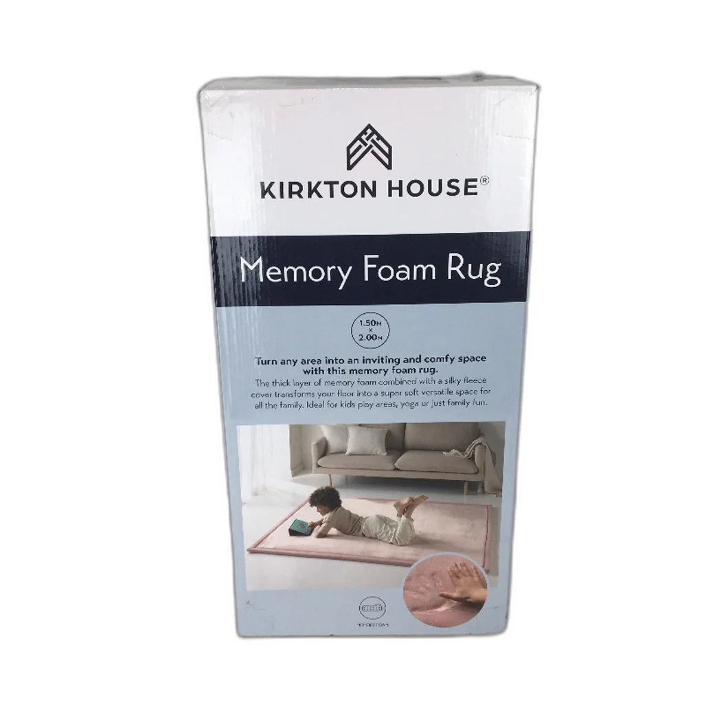 Kirkton House Memory Foam Soft Pink Floor Rug 1.5 x 2m NEW - Image 3