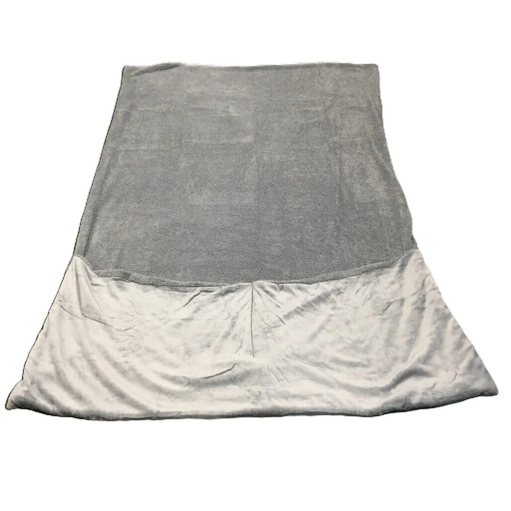 Kirkton House Plush Super Soft Grey Blanket with Pockets Size 1.40x2.10cm NEW - Image 5