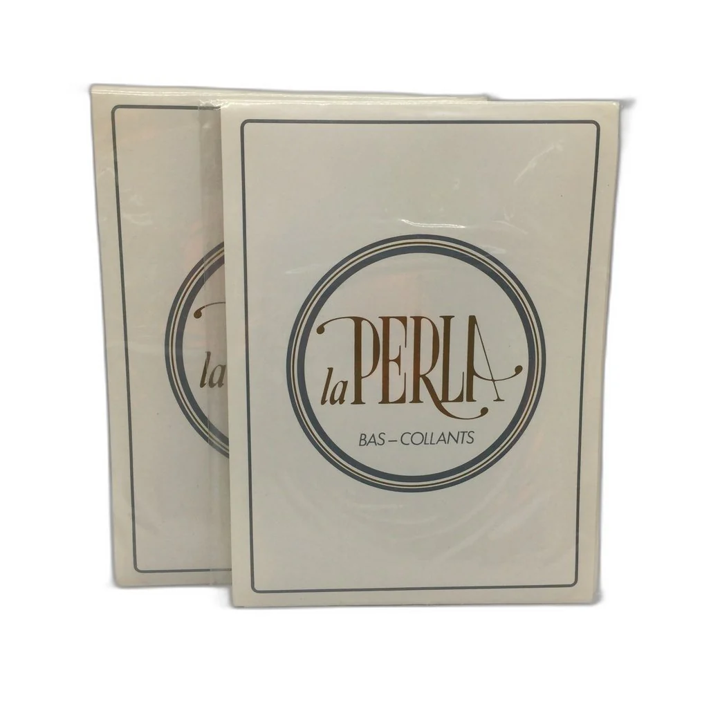 La Perla 2 Pce Pale Nude Stockings Pantyhose Ladies Size Italy 9 NEW - Image 4