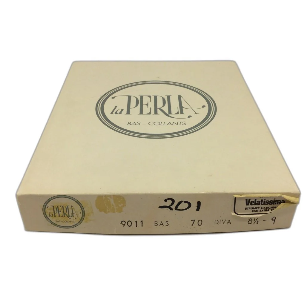 La Perla 2 Pce Pale Nude Stockings Pantyhose Ladies Size Italy 9 NEW - Image 5
