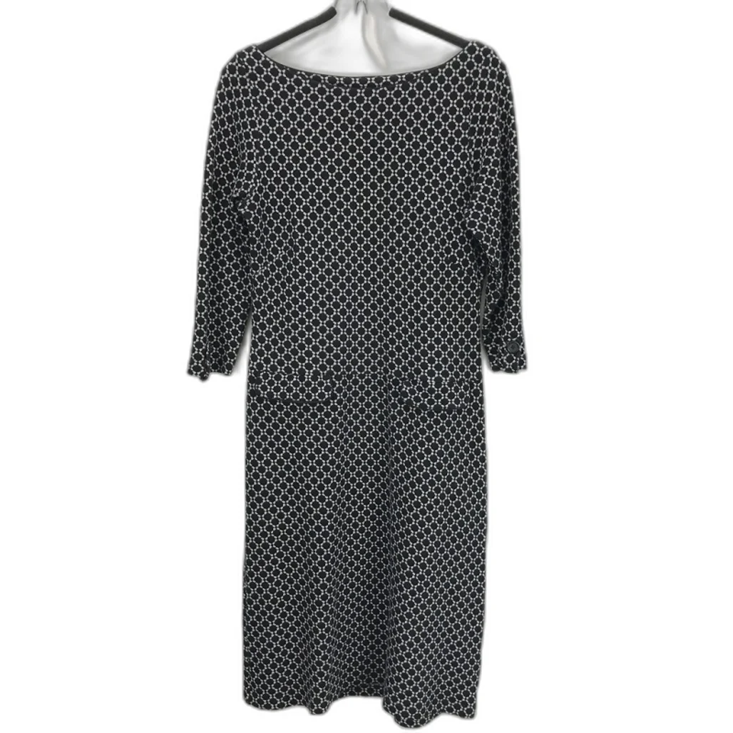 Le Pep Black & White Stretch Knit Style Cotton Blend Ladies Dress Size XL